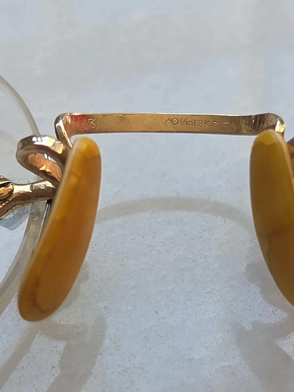 Vtg American Optical Kids 1/10 12K GF Rimless Kids Eyeglasses AO Mid-Century ⬇️